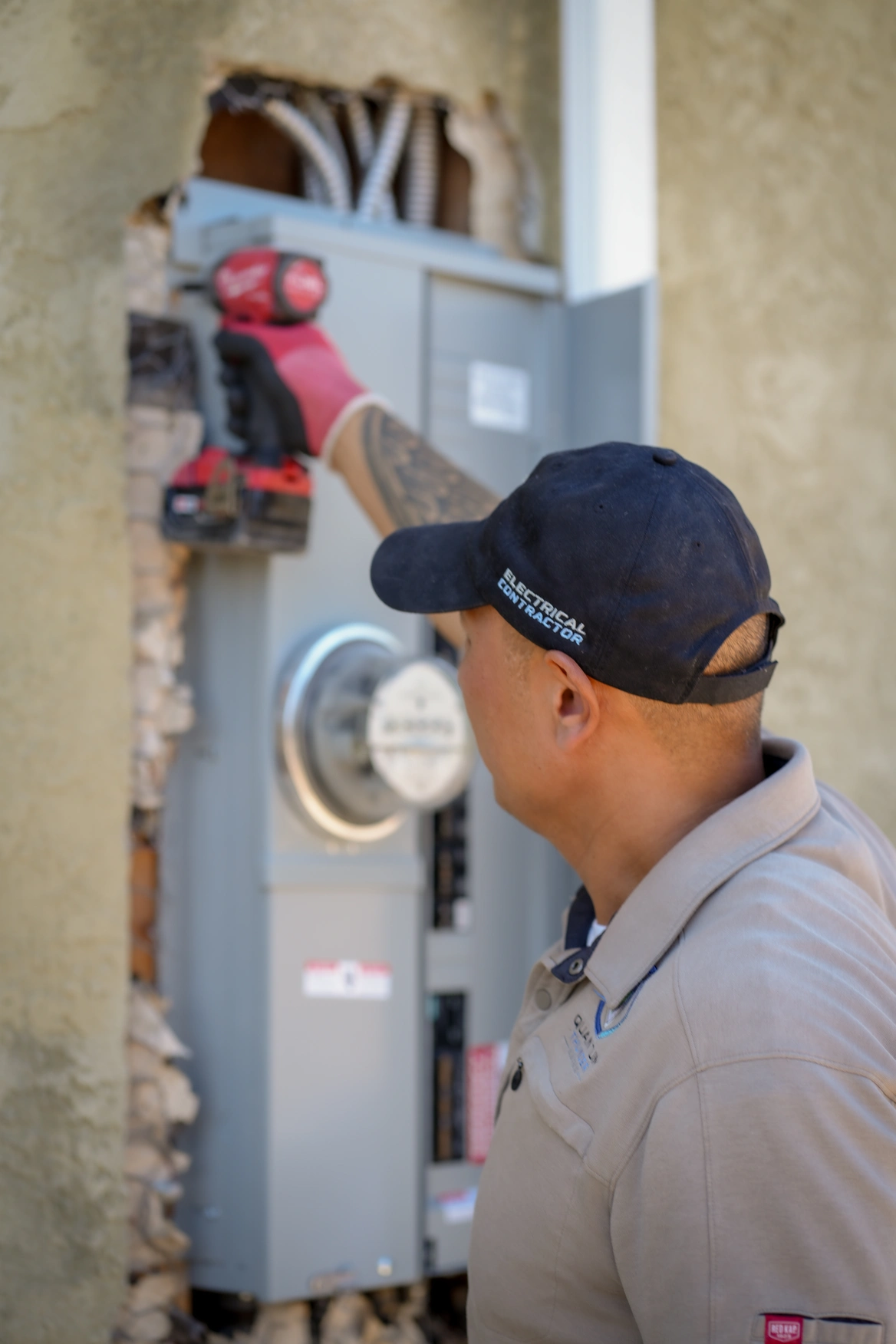 Quantum Thunder inspecting a residential electrical panel